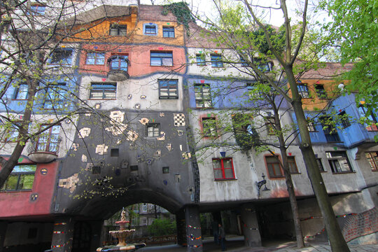 housing complex in Vienna Austria Hundertwasserhaus Vienna