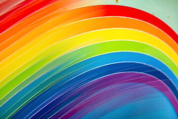 Hand-painted rainbow abstract