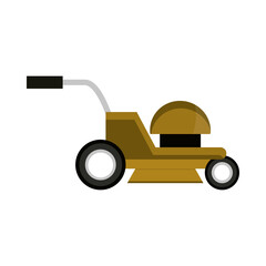 lawn mower, cut machine isolated on white background