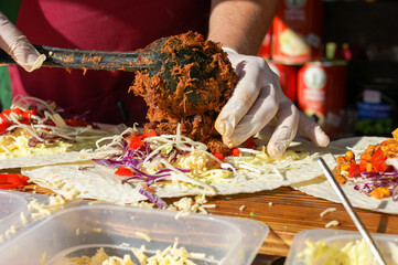 Street food mexican food at the fair