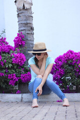 woman with accessories