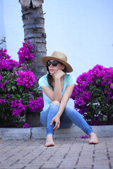 woman with accessories