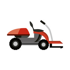 mower grass technology machine isolated on white background