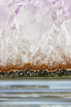 Macro Of The Detail Of An Agate And Amethyst Slice