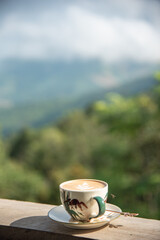 cup of coffee on the terrace