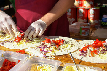 Street food mexican food at the fair