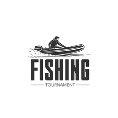 Fishing logo. Fresh seafood template design.