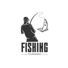 Obraz premium Logos on a fishing theme. Fishing.