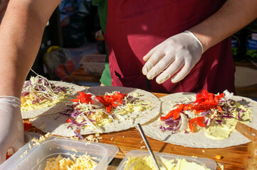 Street food mexican food at the fair
