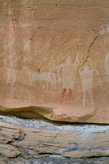 Fremont petroglyphs in Sego Canyon, Thompson Springs,  Grand County, Utah, Usa, America