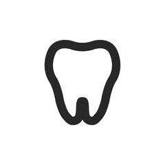 Tooth vector icon. Dentist symbol.