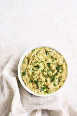 Baba ganoush (roasted eggplant dip)