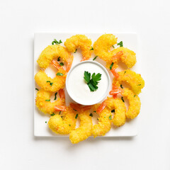 Deep fried breaded prawn