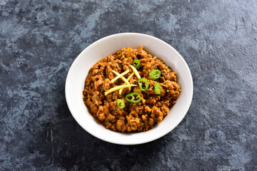 Keema curry in bowl