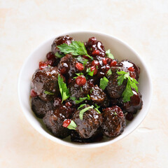 Meatballs with cranberry sauce