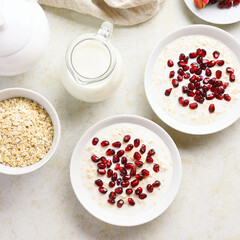 Pomegranate oats porridge
