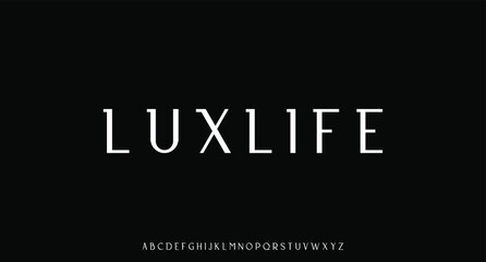 luxury modern font alphabetical vector set 