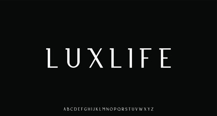luxury modern font alphabetical vector set	