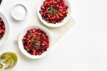 Beet salad in bowl