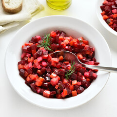 Beet salad in bowl