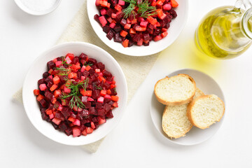 Beet salad in bowl