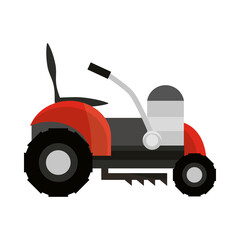 grass cut machine icon isolated on white background