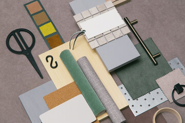 A design set with different materials