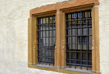 Fototapeta na wymiar Window in Hellenstein Castle in Heidenheim