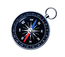 Navigational Compass isolated on a white. Directly above