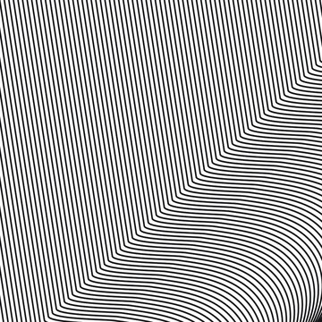 Abstract white background of thin black lines. Vector illustration.