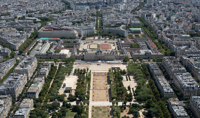 view from Eiffel Tower Paris, France panorama