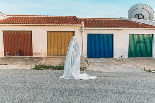 Ghost in the middle of the road.