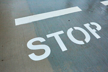 stop sign on the road