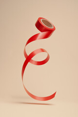 Red ribbon for gift