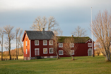 Fototapeta premium Old farmhouse in Nordland county,Helgeland,Nordland ,Norway,scandinavia,Europe