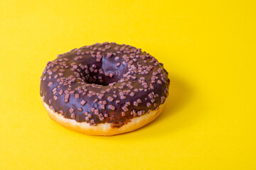 Colorful delicious donuts with sugar glaze on top