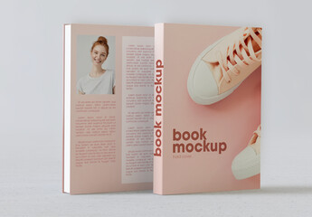 Book Cover and Back Cover Mockup 