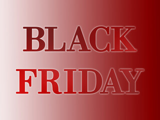 Letras de Black Friday para las rebajas de color negro, rojo y rosa.