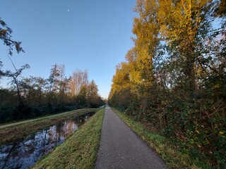Sunrise with morning fog at Park Hitland