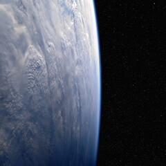 Cloud shouded Earth from space. Elements of this image furnished by NASA.