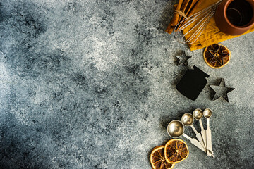 Cooking concept on stone background