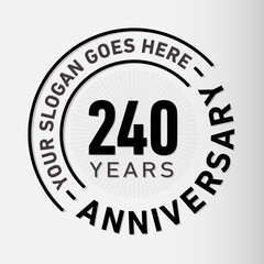 240 years anniversary logo template. Vector and illustration.
