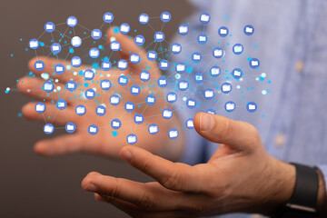 data network 3d digital info
