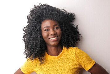 portrait of a young smiling black woman