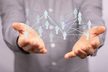 videoconference group of people talking in social network