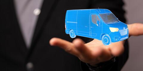 logistics and delivery concept digital  3d.