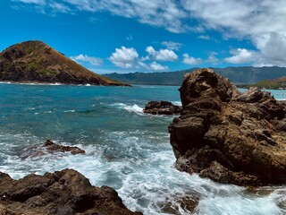 rocks and sea