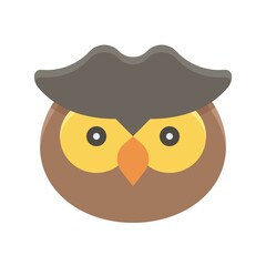 Owl  head icon, Thanksgiving related vector