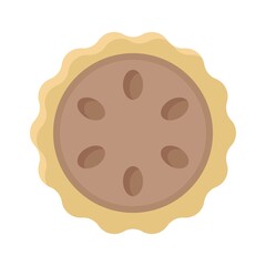 Pecan pie icon, Thanksgiving related vector