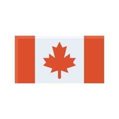Canada flag icon, Thanksgiving related vector